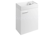 Aqualine ZOJA skrinka s keramickým umývadlom 40x22 cm, biela 51049A-02