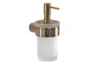 Gedy PIRENEI dávkovač mydla, mliečne sklo, zlato mat