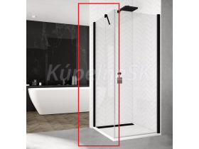 Ronal SOLINO Black bočná stena pre sprch. dvere 90x198 cm sklo Číre pr.Čierny 1 vzpera
