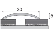 Effector Vyrovnávacia prechodová lišta Gaštan A03, v.5 x š.30mm 2,7 m samolepiaca