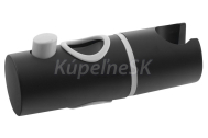 Aqualine Držiak pre sprchovú tyč 23mm, ABS/čierny