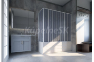 Hopa Forte FLEX - VASCA VENERE NEW plast.vaň. zástena 50-70x170-170x170cm pr.Biela otv.na