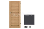 IMPERIODOOR set Dvere Milla 1 CPL laminát Antracit Uni Plné + Zárubeň