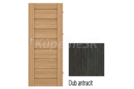 IMPERIODOOR set Dvere Milla 1 fólia Dub Antracit Plné + Zárubeň