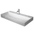 Duravit DURA SQUARE 100x47 keramické umývadlo na dosku s prepadom, Biela 2353100041