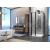 Aquatek YES Black A4 rohový sprchový kút 90x90 cm sklo Číre profil Čierny Krídlové dvere