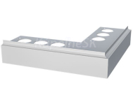 Celox hliníkový vonkajší roh pre profil PRIAMY/FLEXI 250x250 mm Hnedý