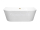 Besco VICA NEW asym. akrylátová voľne stojaca vaňa 150x80 cm Biela+click-clack sif.Biely