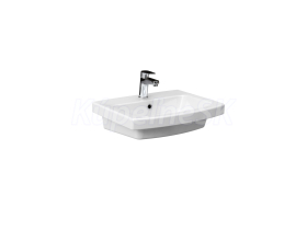 Cersanit K102-013 EASY 55 umývadlo nábytkové 55,5x44,5cm s prepadom, otvor pre bat, Biela