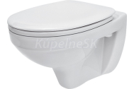 Cersanit K97-140 DELFI WC misa závesná 36x52cm +WC sedátko duroplast,antibakt, Biela