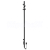 Sapho PASADOR elektrický sušiak uterákov, guľatý, 150x1500 mm, 30 W, čierny mat