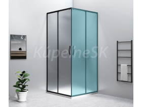 Gelco SIGMA SIMPLY BLACK sprchové dvere posuvné pre rohový vstup 800 mm, sklo BRICK