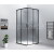 Gelco SIGMA SIMPLY BLACK sprchový kút 80x80 cm,rohový vstup,sklo Brick,Posuvné dvere GS248
