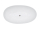 Besco SIYA Glam voľne stoj. vaňa z liateho mramoru 171,5x101cm Strieb+sif.click-clack Chró
