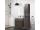 Mereo Mailo, kúpeľňová skrinka s umývadlom z liateho mramoru 81 cm, šedá láva, čierne madl