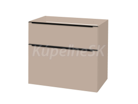 Mereo Mailo, kúpeľňová skrinka 81cm, šedý kameň, čierne madlo