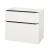 Mereo Mailo, kúpeľňová skrinka 81cm, biela, čierne madlo