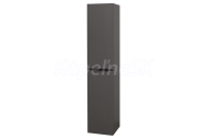 Mereo Mailo, kúpeľňová skrinka vysoká 170 cm, antracit, čierne madlo