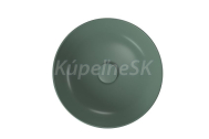 Cersanit Larga okrúhle keramické umývadlo na dosku 40x40 cm Zelená matná