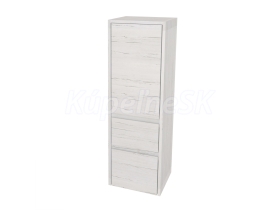Mereo Opto kúpeľňová skrinka vysoká 125 cm, ľavé otváranie, Multidecor, Pino Aurélio