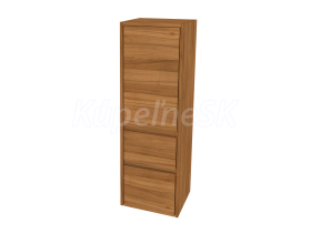 Mereo Opto kúpeľňová skrinka vysoká 125 cm, ľavé otváranie, Multidecor, Orech Dijon prírod