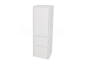 Mereo Opto kúpeľňová skrinka vysoká 125 cm, ľavé otváranie, Multidecor, Biela Arctic