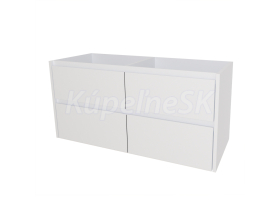 Mereo Opto, kúpeľňová skrinka 121 cm, Multidecor, Biela vysoký lesk perlička
