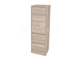 Mereo Opto kúpeľňová skrinka vysoká 125 cm, pravé otváranie, Multidecor, Dub Kronberg svet