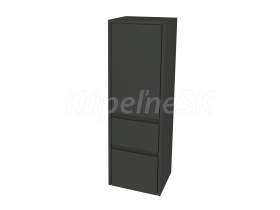 Mereo Opto kúpeľňová skrinka vysoká 125 cm, pravé otváranie, Multidecor, Šedá antracit