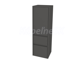 Mereo Opto kúpeľňová skrinka vysoká 125 cm, pravé otváranie, Multidecor, Šedá diamant