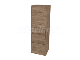 Mereo Opto kúpeľňová skrinka vysoká 125 cm, pravé otváranie, Multidecor, Dark Rockford Hic