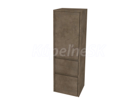 Mereo Opto kúpeľňová skrinka vysoká 125 cm, pravé otváranie, Multidecor, Betón Chicago tma
