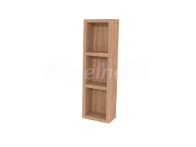 Mereo Aira, kúpeľňová skrinka 20 cm, horná, policová, Multidecor, Light Select Walnut