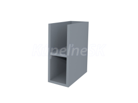 Mereo Aira, kúpeľňová skrinka 20 cm, spodná, Multidecor, Monumentálna sivá