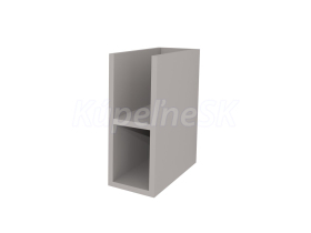 Mereo Aira, kúpeľňová skrinka 20 cm, spodná, Multidecor, Arktická sivá