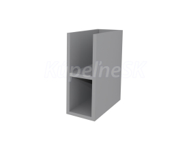 Mereo Aira, kúpeľňová skrinka 20 cm, spodná, Multidecor, Šedá supermat