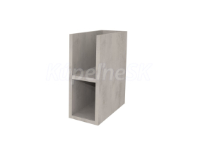 Mereo Aira, kúpeľňová skrinka 20 cm, spodná, Multidecor, Chromix strieborný
