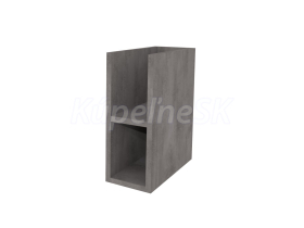 Mereo Aira, kúpeľňová skrinka 20 cm, spodná, Multidecor, Betón tmavosivý