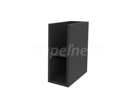 Mereo Aira, kúpeľňová skrinka 20 cm, spodná, Multidecor, Čierna Supermat