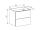Mereo Aira, kúpeľňová skrinka 61 cm, Multidecor, White Loft Pine