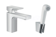 Hansgrohe Vernis Shape 100 umývadlová batéria s bidetovou sprškou Chróm