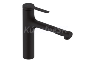 Hansgrohe Zesis M33 drezová batéria 160 s vyťahovacou sprškou,2jet,sBox lite,Čierna matná