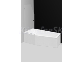Roth Vaňová zástena SCREEN MINI 65x140cm, obojstranne otvárateľná,číre sklo,chróm