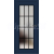 ERKADO SET Rámové dvere Miskant 4 presklené,čiern línia CPL Laminát Nám. Modrá St+zárubeň