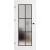 ERKADO SET Rámové dvere Miskant 2 presklené,čierna línia fólia Greko, Biela+zárubeň