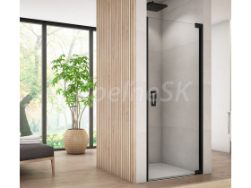 Ronal CADURA 1-krídl.dvere do niky/kútu 70x200cm sklo Shade,profil Čierna matná,Pravé