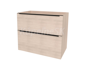 Mereo Mailo, kúpeľňová skrinka 61 cm, čierne madlo, Multidecor, Dub Patinovaný