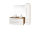 Mereo Bino, kúpeľňová skrinka 121 cm, Multidecor, White Loft Pine