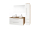 Mereo Bino, kúpeľňová skrinka 121 cm, Multidecor, Biela Arctic