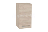 Mereo Bino kúpeľňová skrinka horná 63 cm, pravá, Multidecor, Light Rock Hickory